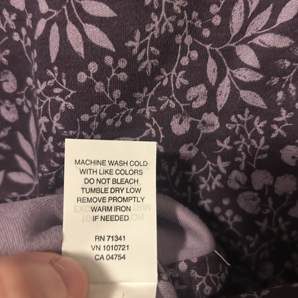 L.L.Bean Tee Women’s Three-Quarter-Sleeve Splitneck Tunic Print - Picture 8 of 9